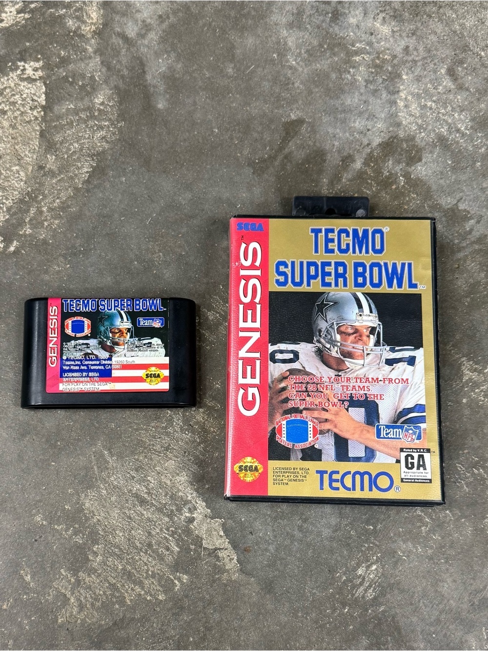 Tecmo Super Bowl Sega Genesis 1993 Game Case Tested